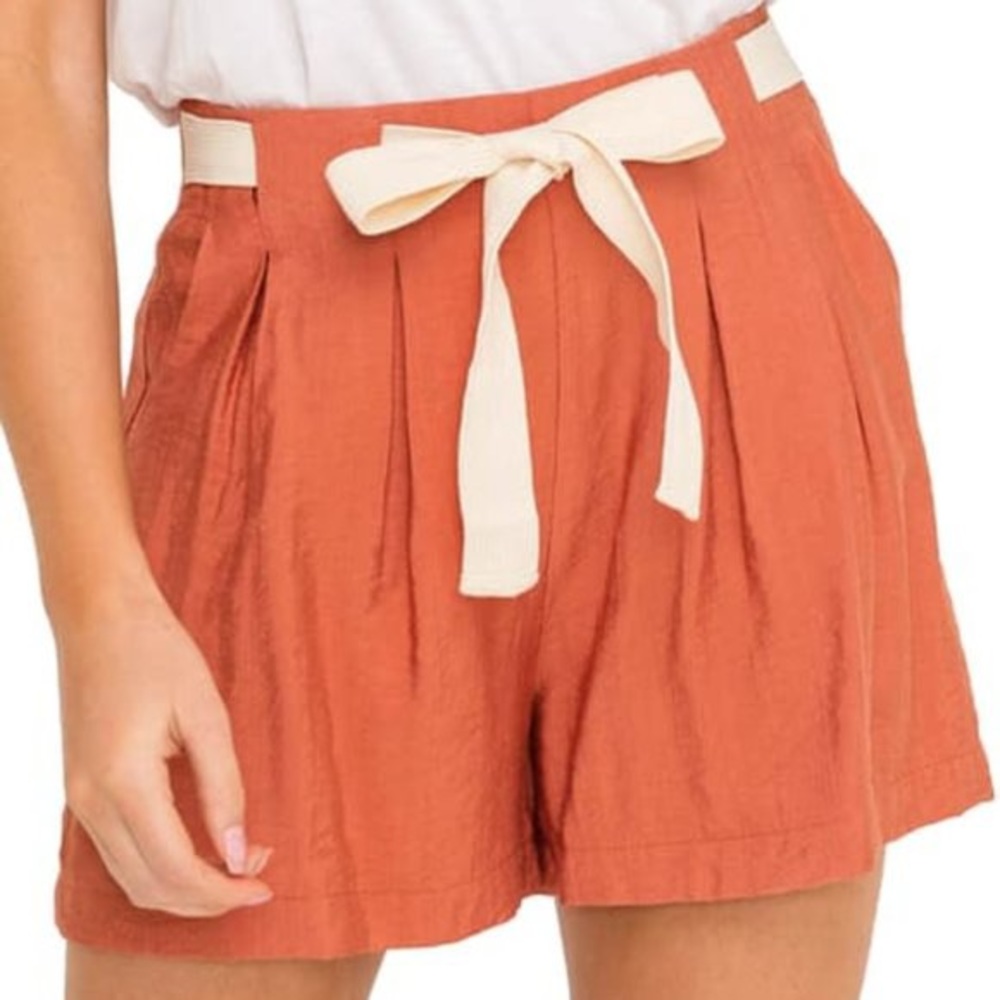 All in Favor Terracotta Shorts Size M EUC